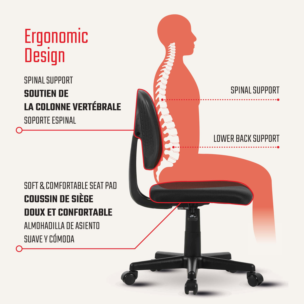 ALBA Armless Study Chair