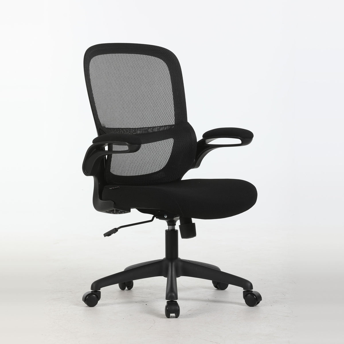 ACACIA ergonomic task chair in black, three-quarter view