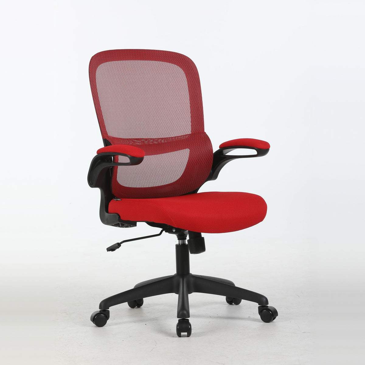 ACACIA task chair in red, three-quarter view