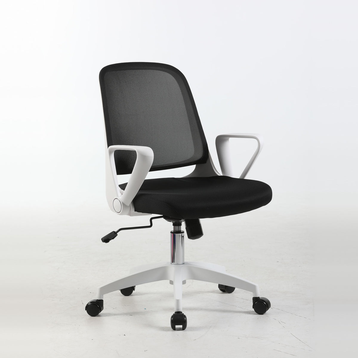 ALANI study chair in black, three-quarter view