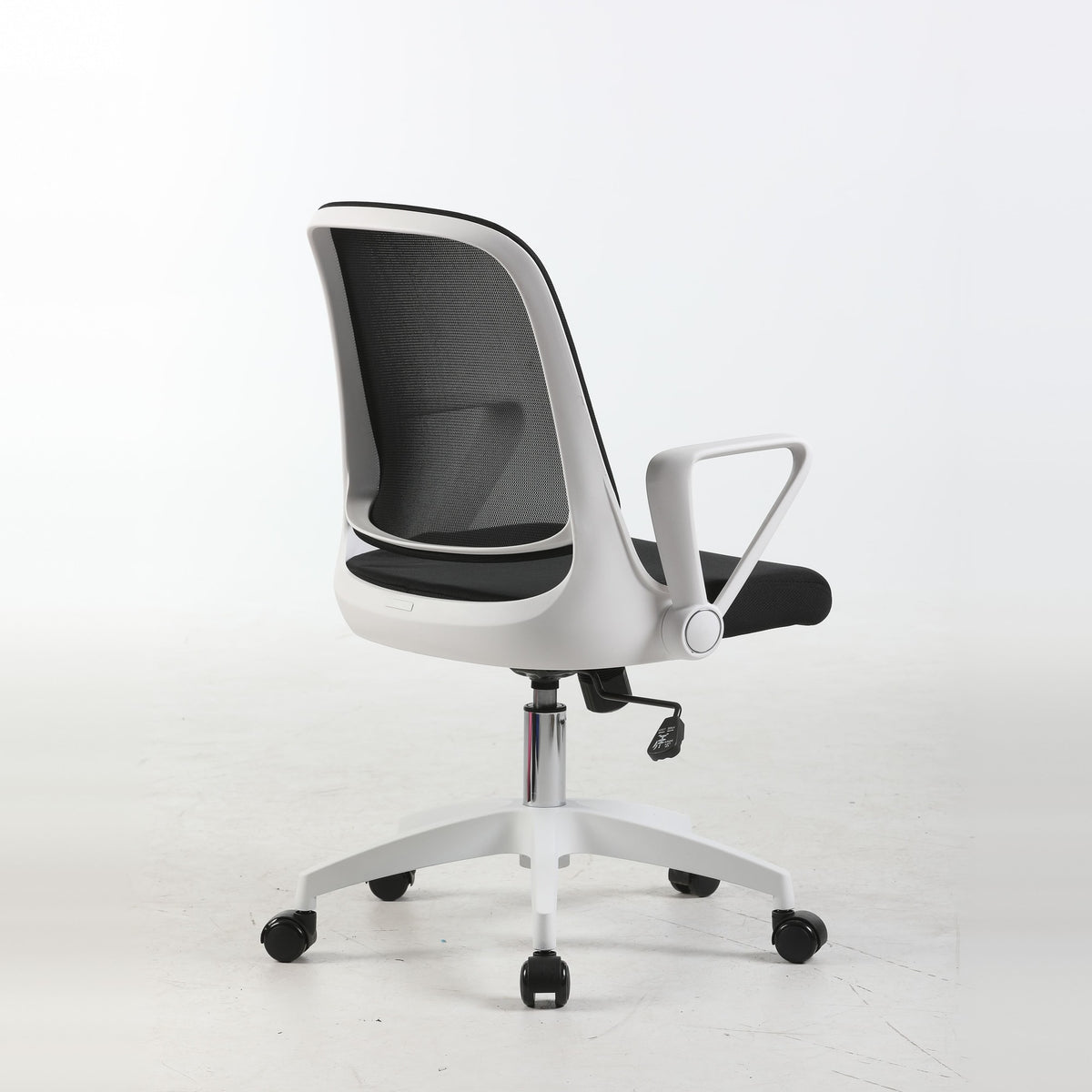 ALANI study chair in black, rear three-quarter view