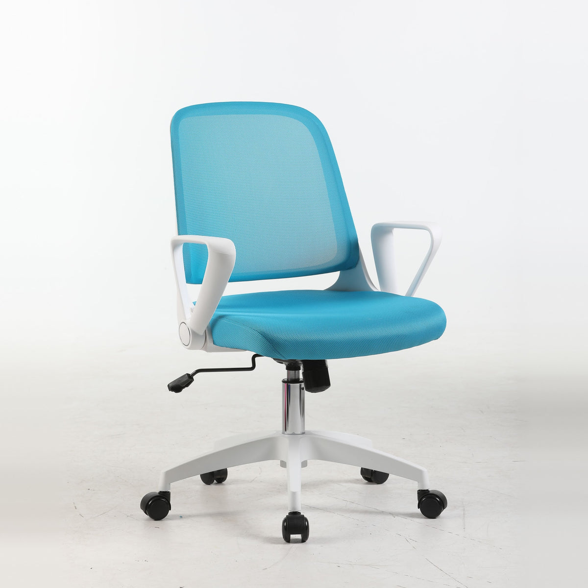 ALANI study chair in blue, three-quarter view