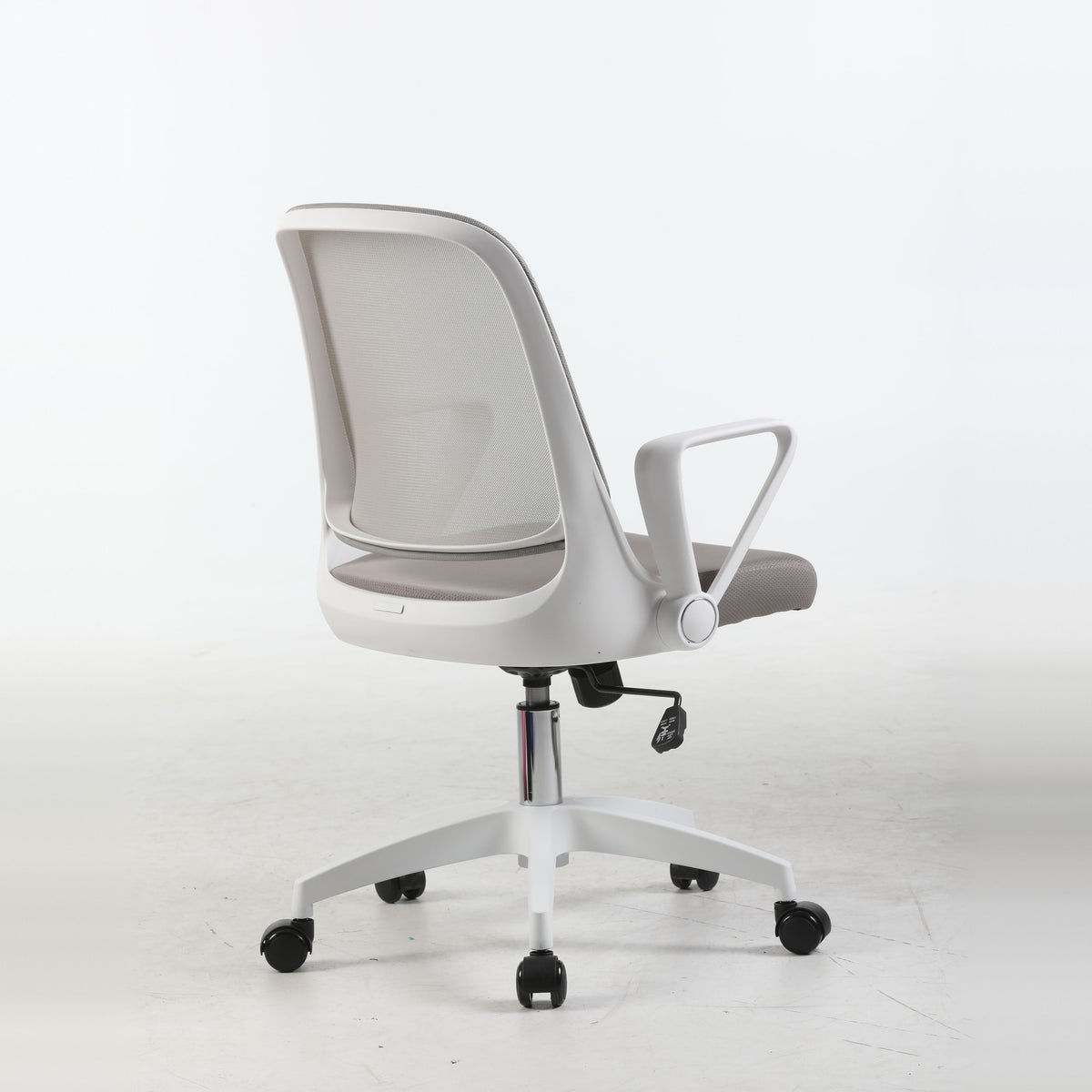 ALANI study chair in light grey, back view