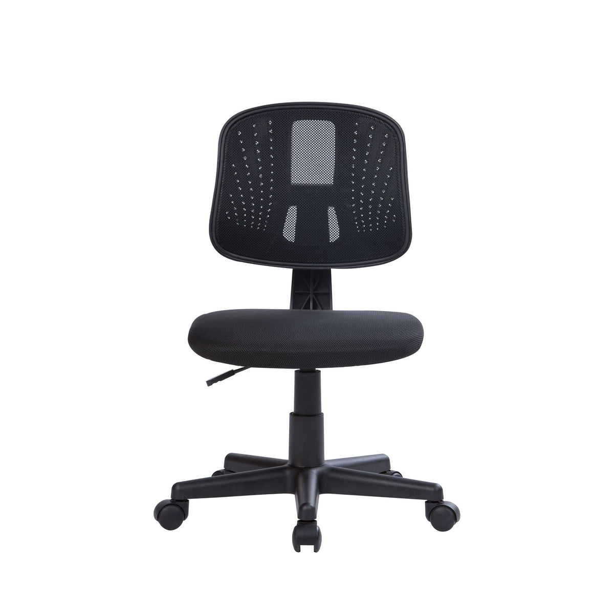 ALBA armless study chair, front view, on a white background