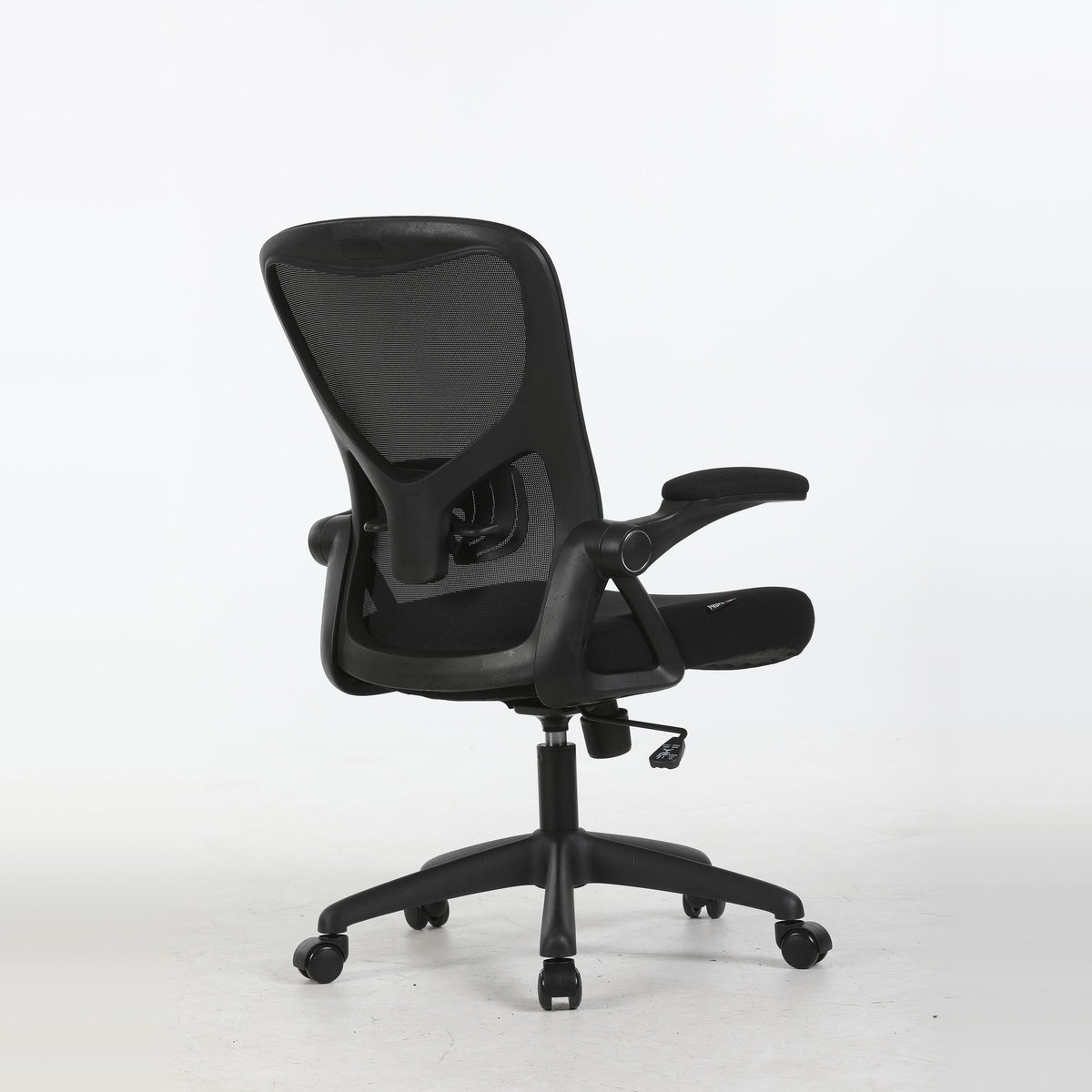 AYLA office chair in black, back view with lumbar support