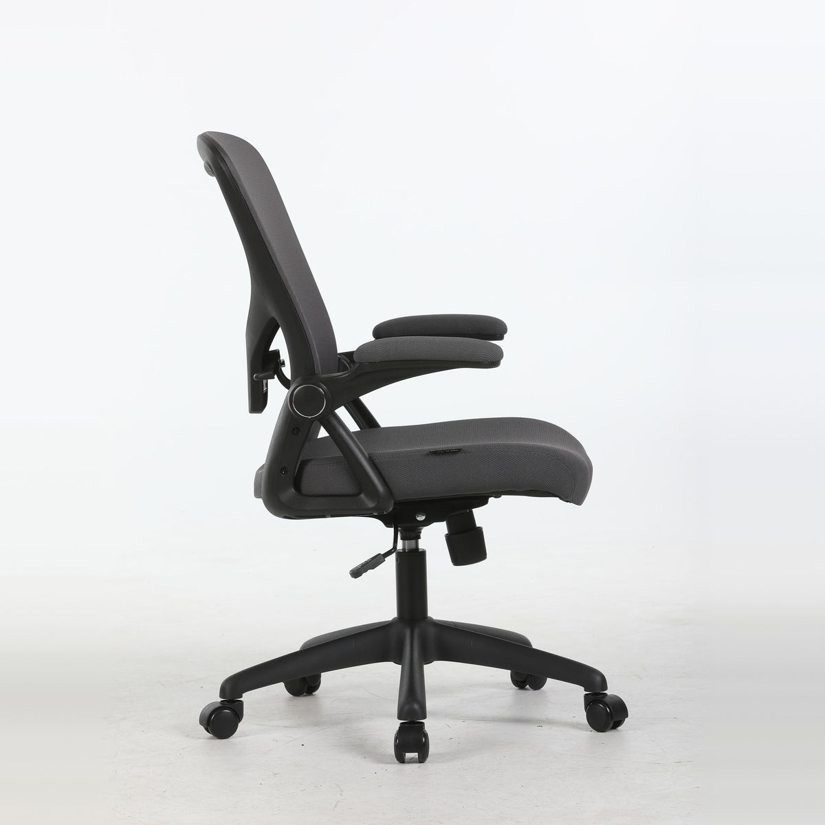 AYLA office chair in grey, side view