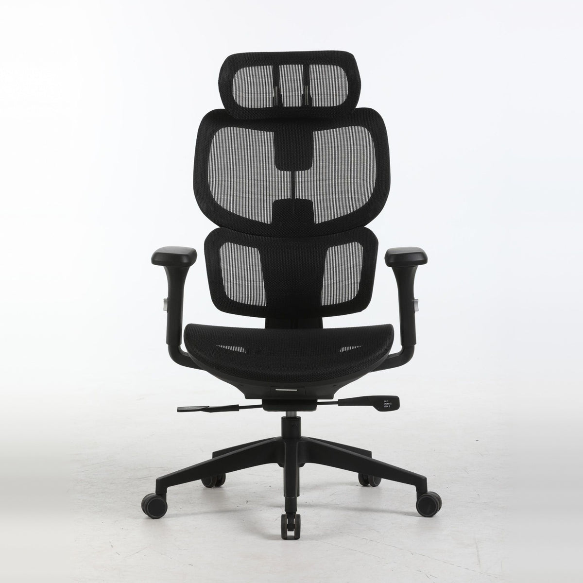 SILAS ergonomic office chair in black, front view