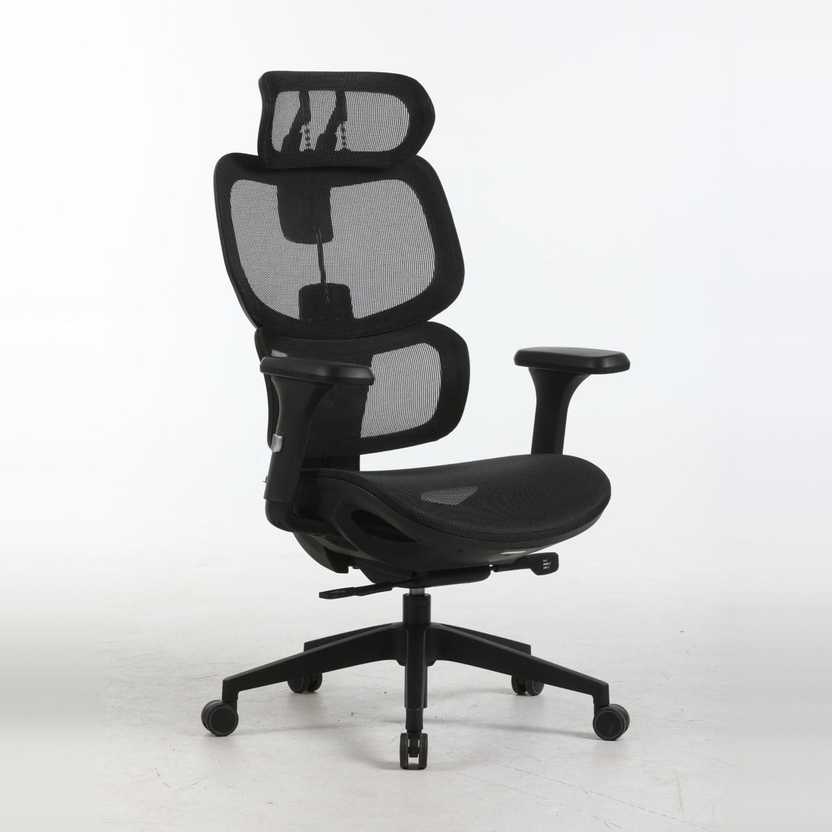 SILAS office chair in black, three-quarter view