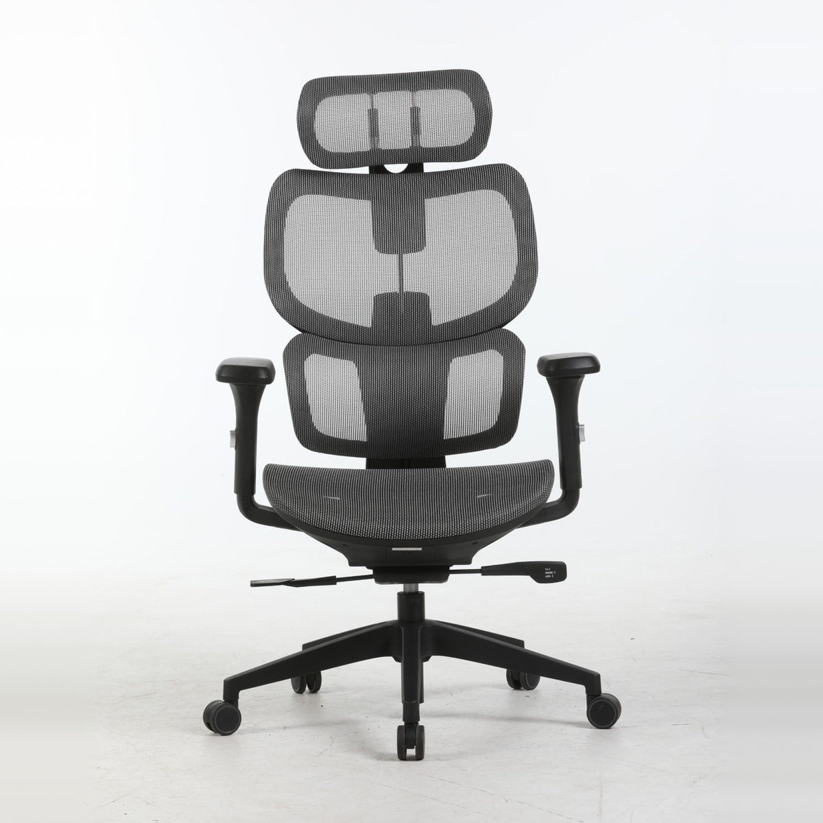 SILAS ergonomic office chair in grey, front view