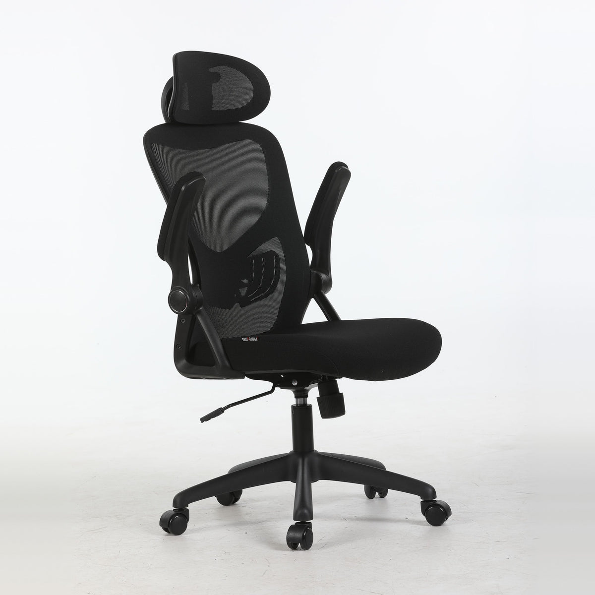 TILIA office chair with the arms flipped up